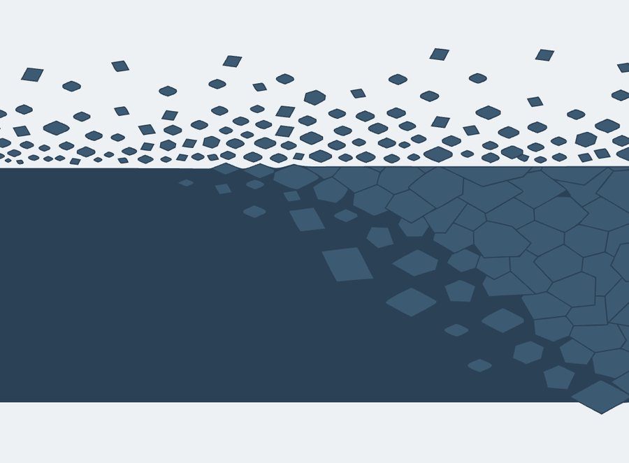 Cross-section diagram of calcium crystals forming on a heated metal surface.